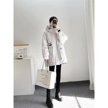 中長款寬松大碼沖鋒衣派克羽絨服