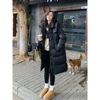 中長款設計感時尚過膝加厚羽絨服