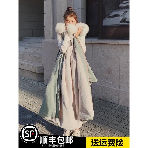 派克棉服女2025新款中長款冬季加絨夾棉厚外套高級感炸街羽絨棉衣