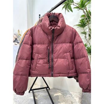 廣州十三行爆款女裝高階安可拉紅色羽絨棉服加厚棉衣冬季保暖外套