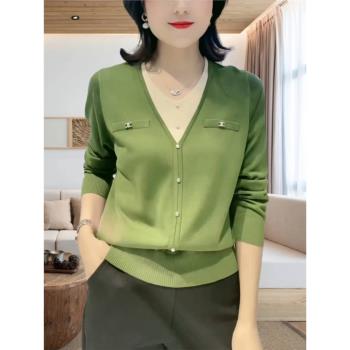 針織高檔遮肚假兩件中老年女裝