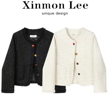 XinmonLee2024秋冬季別致設計感流蘇小香風外套法式名媛氣質上衣
