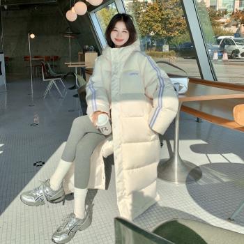 MJAE SRPKY白色羽絨服女冬季2024新款時尚長款加厚保暖白鴨絨外套