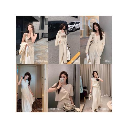 【現貨】 揚子紗套裝 德國biella美利奴羊毛開衫/闊腿褲/T恤/背心