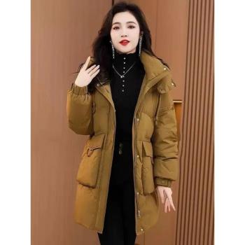 中長款韓版寬松大碼加厚羽絨棉服