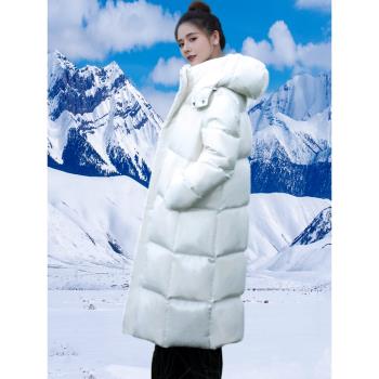 400g極寒超厚羽絨服女2024新款95白鴨絨寬松情侶外套學生冬季長款