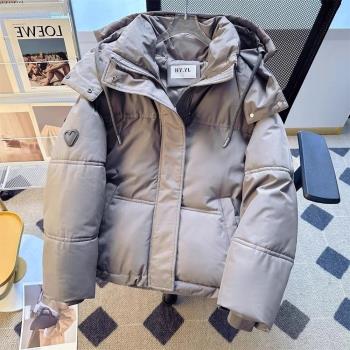 專櫃撤回大牌剪標女裝羽絨棉服連帽棉衣冬季重工棉襖保暖刺繡外套