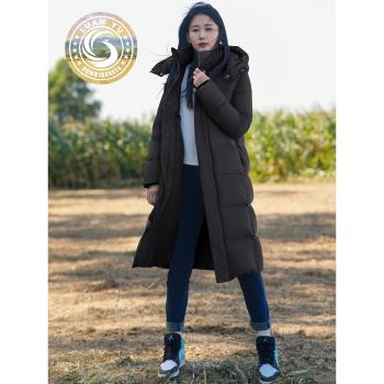 鸞羽LY558C北方冬季冒汗超長款加厚抗寒400克九江高階羽絨服女