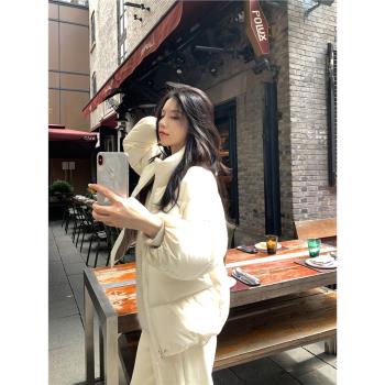 金一然短款羽絨服女小個子95白鴨絨2024冬季新款加厚超好看外套爆
