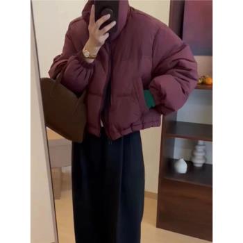 專櫃商場撤回大牌剪標女裝安可拉紅色棉衣服保暖夾棉外套冬季棉襖