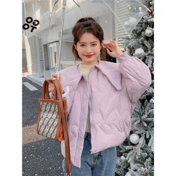 MJAE小個子日系羽絨服女冬季2024年新款甜美加厚溫柔風白鴨絨外套