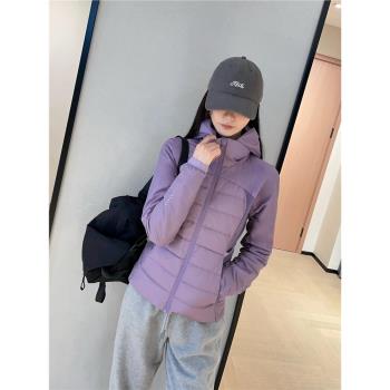 WTHEONE櫃上1600lu家90白鴨絨修身短款連帽羽絨服2024女秋冬外套