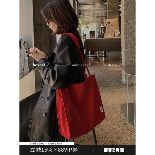 HOYOZI紅色腋下女式小優家包包