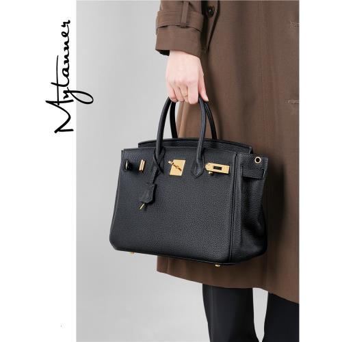 包包2025新款頭層牛皮鉑金包真皮女包手提包大容量單肩斜挎凱利包