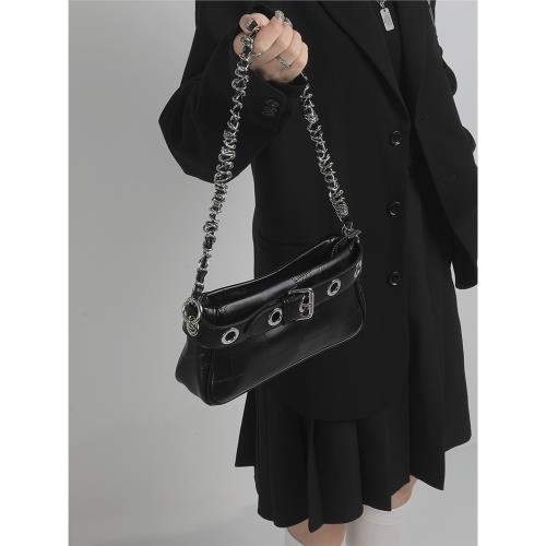 木川卡原創小眾韓系復古鏈條腋下包甜酷辣妹單肩斜挎包女2025新款