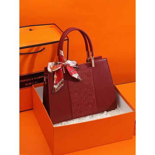 紅色包包女新中式國風刺繡結婚包大容量斜挎婚禮送媽媽婚包手提包