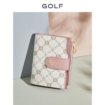 GOLF老花小眾設計多卡位錢包女士