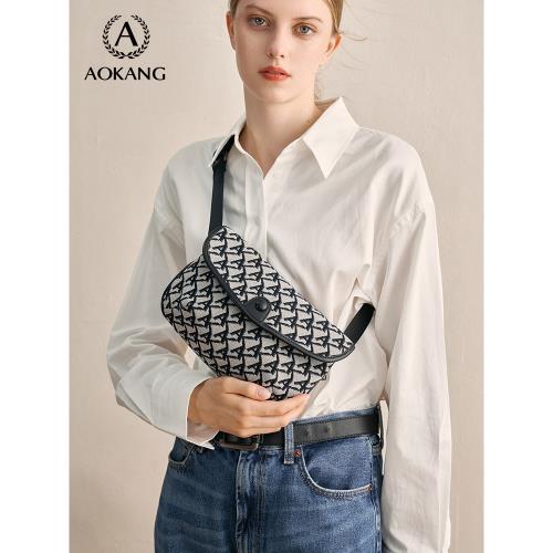 奧康胸包女運動腰包百搭斜挎包2025新款包包休閑快取包女式潮女包