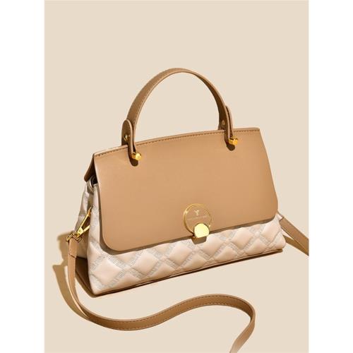 意爾康時尚女士包包2025新款真皮單肩斜挎包高級感手提包大容量