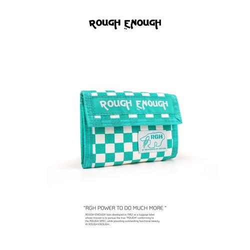 RGH棋盤格錢包帆布銀包多卡位零錢包女創意個性學生男高顏值ins風