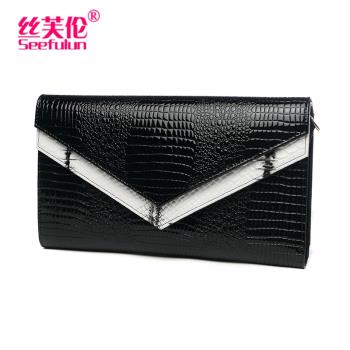 手拿包女真皮2024新牛皮手抓包宴會包信封包韓版女士手包小包夾包