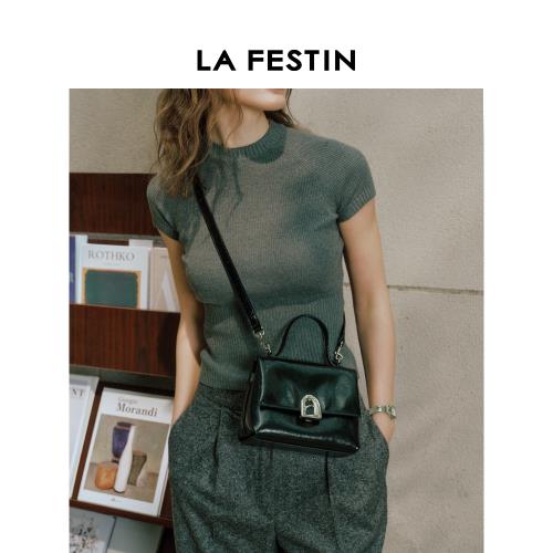 拉菲斯汀小號塌塌手提包包女士2025新款高級感單肩斜挎真皮凱莉包