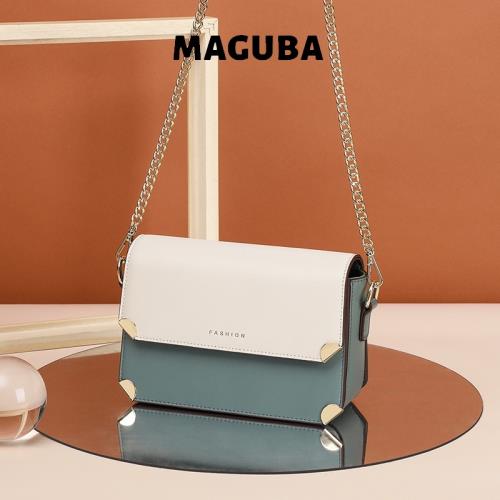 瑪古芭女式秋冬單肩真皮鏈條包