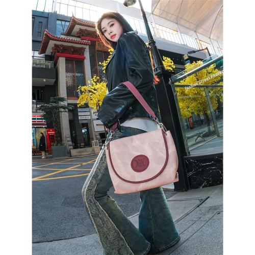 雅各邦真皮粉色托特包女2025新款小個子輕奢小眾高級感大容量通勤