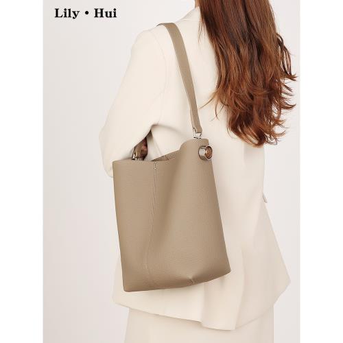 真皮水桶包女包2025新款高級質感大容量牛皮單肩腋下包軟皮斜挎包