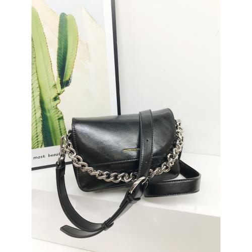 高級感牛皮小包包女2025春新款油蠟皮鏈條小方包單肩斜挎包手機包