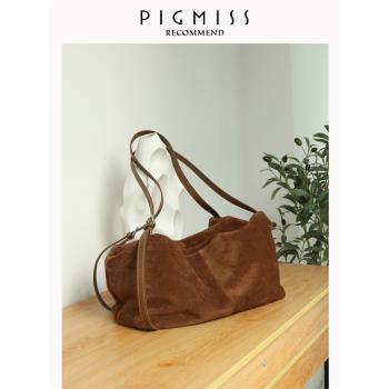 PIGMISS磨砂牛皮通勤斜挎托特包