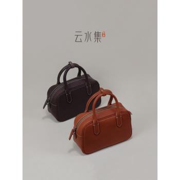 雲水集牛皮小眾高階感保齡球包