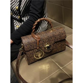 LV:VS香港真皮女包2024新款春夏流行手提小方包質感休閑單肩斜挎