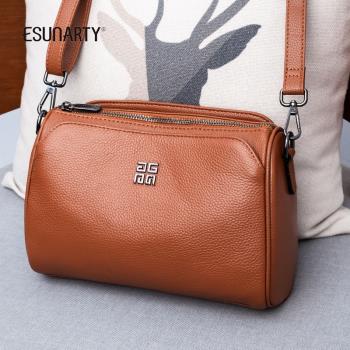 女款斜挎包2024新款時尚真皮單肩腋下包女百搭質感軟皮手提鏈條包