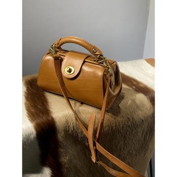 復古新品手工牛皮單肩女包