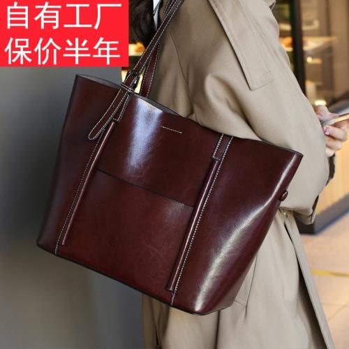 真皮女包2025新款時尚百搭大容量牛皮氣質通勤實用包包手提單肩包