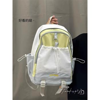 登山雙肩包女 小眾設計感書包女生初中高中日系ins大容量揹包新款
