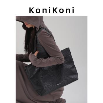 KoniKoni真皮小眾秋冬通勤托特包