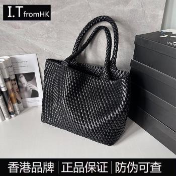 純手工編織真皮休閑沙灘大包包