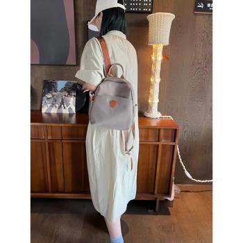 UNBPO頭層牛皮女旅行通勤雙肩包