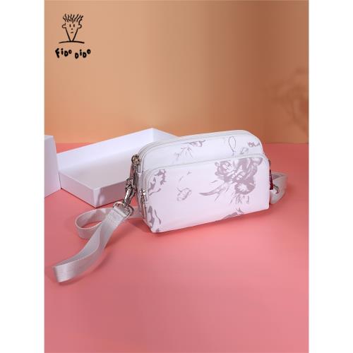 菲都狄都女包夏季牛津布多層輕便手拿包兩用手機包女休閑斜跨小包