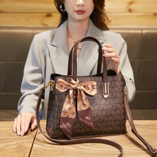 意爾森時尚品牌女士媽媽手提包2025新款大容量單肩女包百搭斜挎包