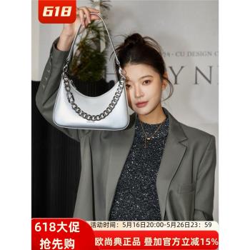 歐尚典牛皮小眾甜美單肩斜挎女包