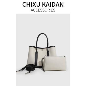 CHIXUKAIDAN配牛皮斜挎花園包