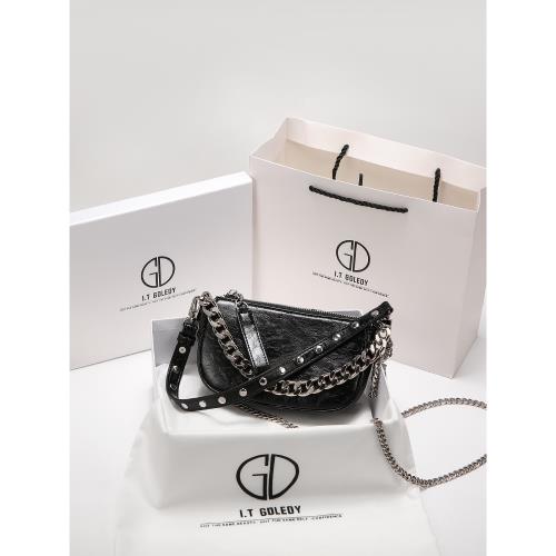 IT GDLEDY高小眾設計腋下包包女新款2026黑色精致手拎潮牌小挎包