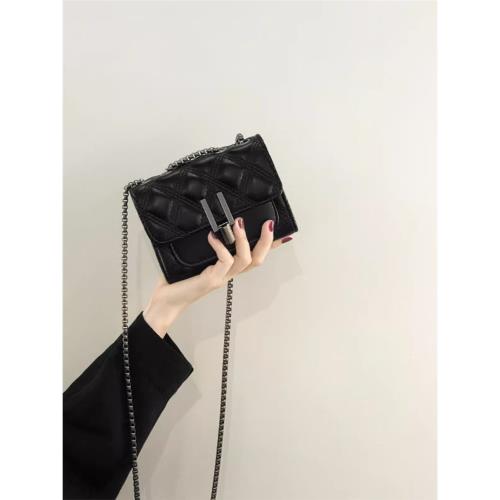 法國MK DA高級感迷你小包包女2025新款菱格鏈條包百搭斜挎小方包