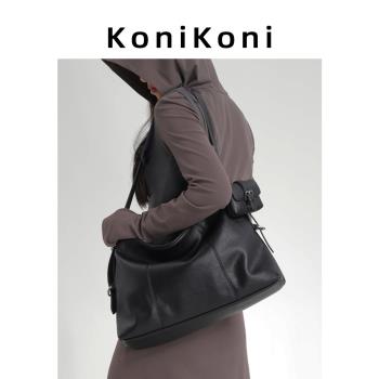 KoniKoni真皮小眾通勤秋冬托特包