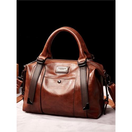 復古手提包女2025新款氣質大包真皮時尚媽媽單肩斜挎包大容量爆款