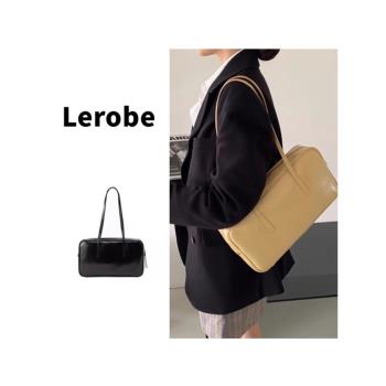 Lerobe韓國氣質手提方形波士頓包