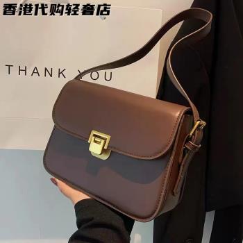 法國品牌MKBM 真皮女包2024冬季款腋下通勤包時尚單肩斜挎小方包